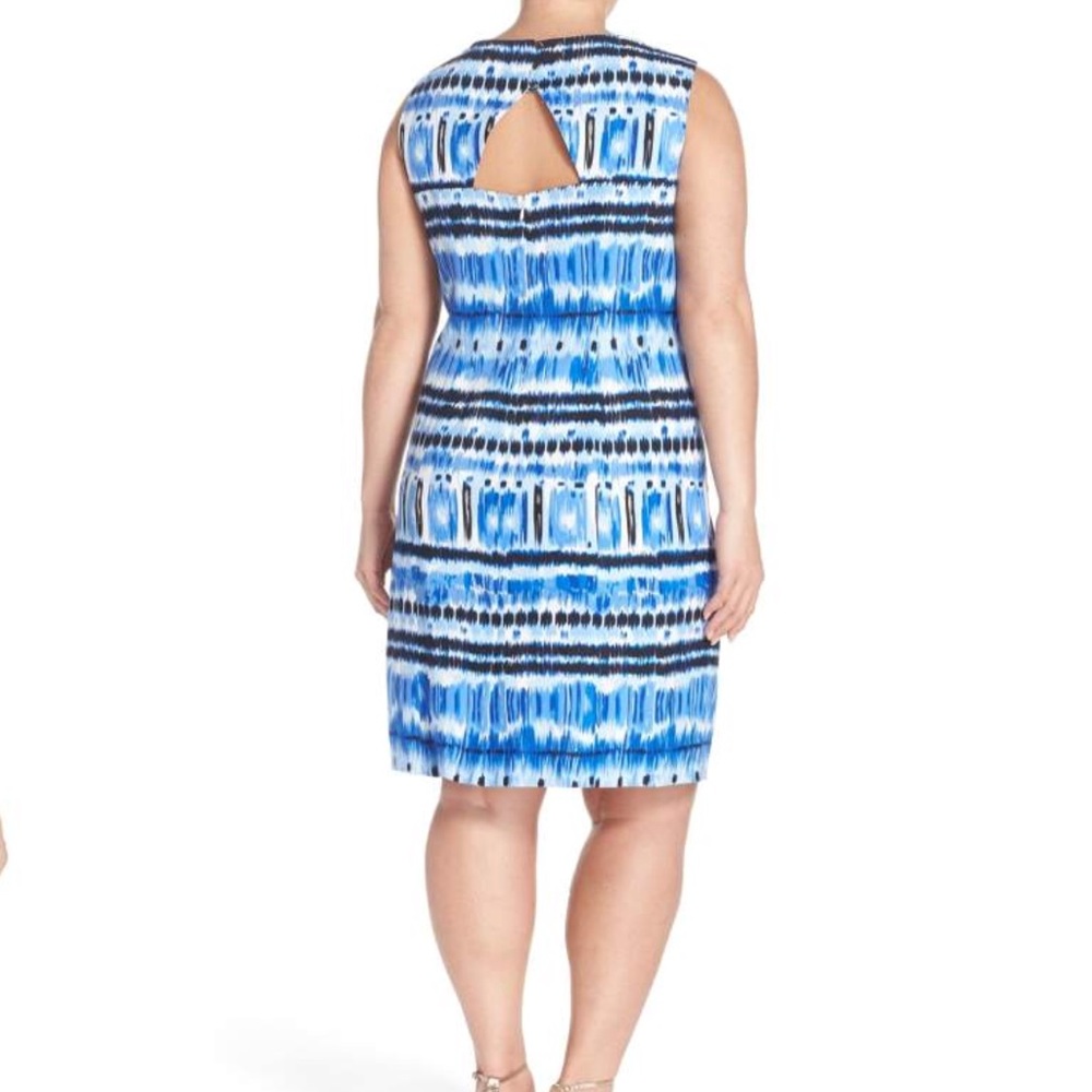 Ikat Print Linen Blend Sheath Dress size 14 *New**